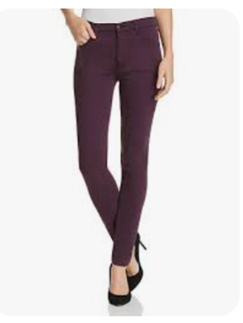 J BRAND Dark Purple Ankle Length Skinny Leg Jeans Size 27